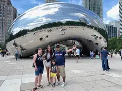 Santos family at The Bean in Chicago
