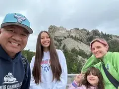Santos family at Mount Rushmore